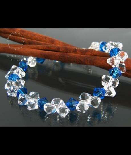 bransoletka Swarovski crystal - capri-blue 1280